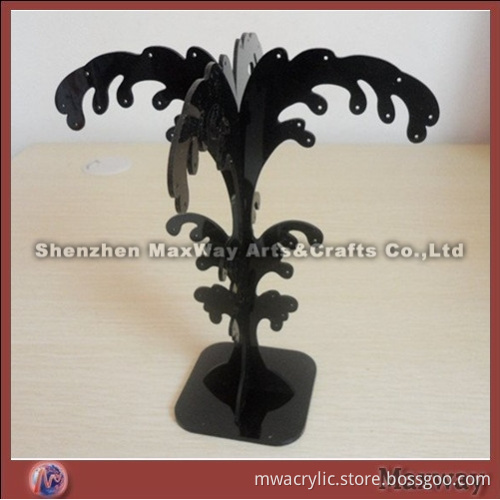 Black Freestanding Acrylic Tree Ear Pin Rack